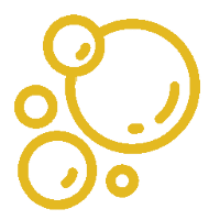 Yellow Carbonation Bubbles Icon